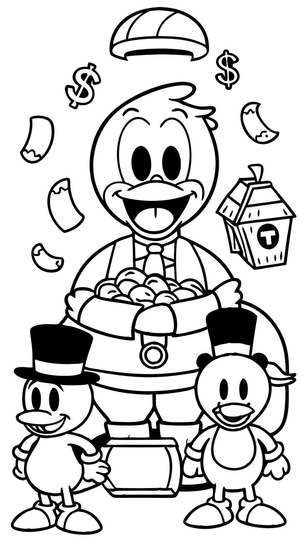 duck tales coloring pages